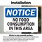 Signmission No Food Consumption In This Area, 10 in W x Rectangle, Vinyl Decal OS-2PACK-NS-D-710-L-14561 - alternate 6